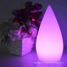 OEM en forme de petite eau goutte conduit lampe coloré Bureau led rechargeable lampe maison décoration de table